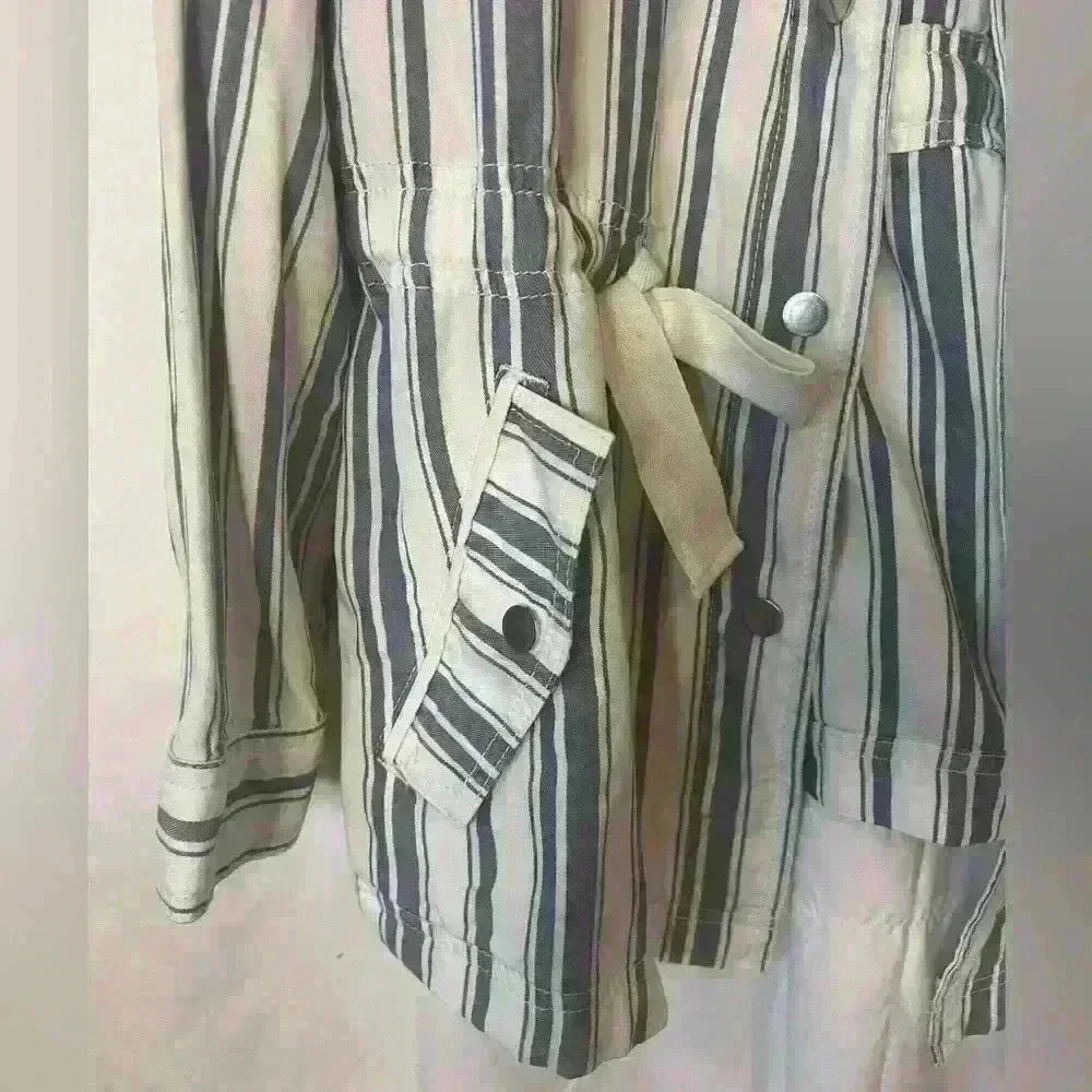 Loft Stripe Cinch Waist Jacket - Picture 7 of 13